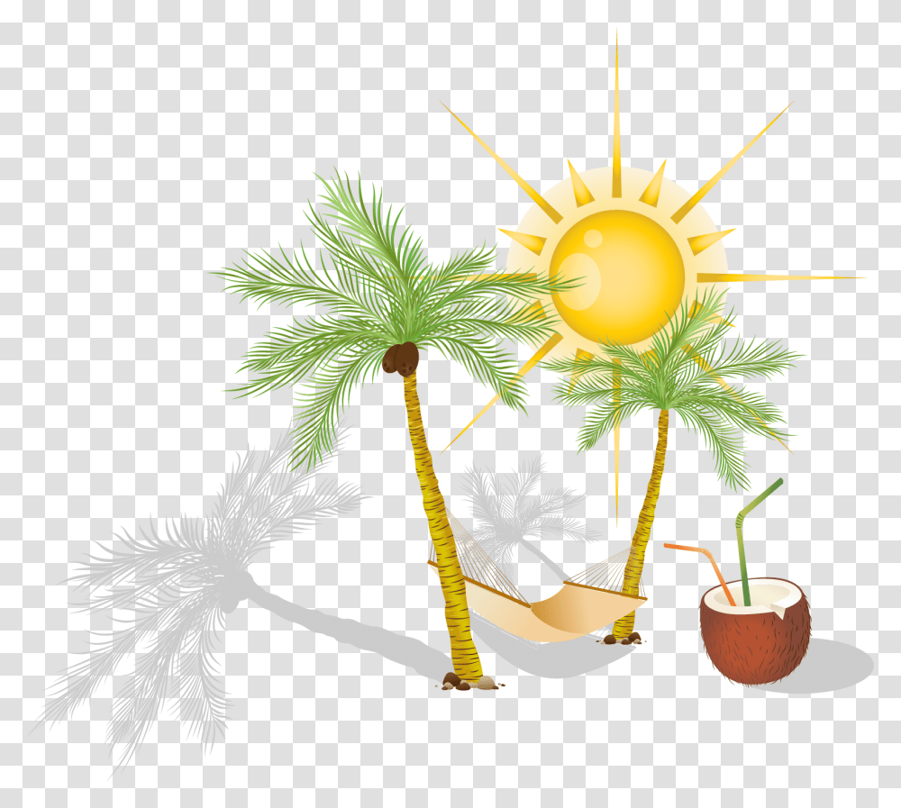 Hammock Arecaceae Clip Art, Plant, Tree, Furniture, Palm Tree Transparent Png