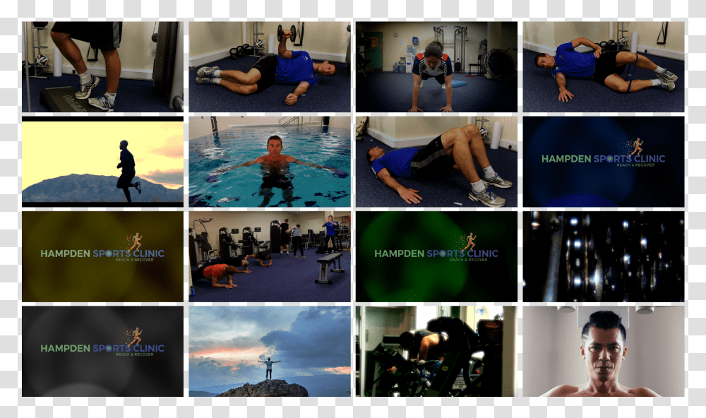 Hampden Sports Clinic Confirmed As Official Physio Collage, Poster, Advertisement, Person, Water Transparent Png