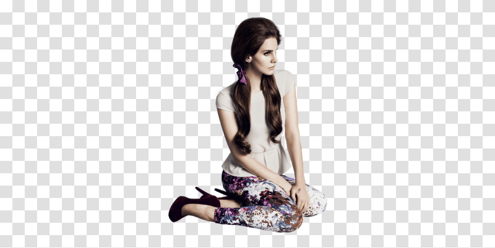 Hampm Lana Del Rey, Person, Female, Sitting Transparent Png