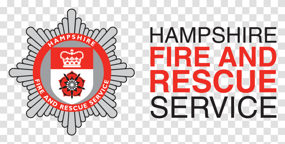 Hampshire Fire And Rescue Service Hampshire Fire Service Logo, Symbol, Trademark, Dynamite, Bomb Transparent Png