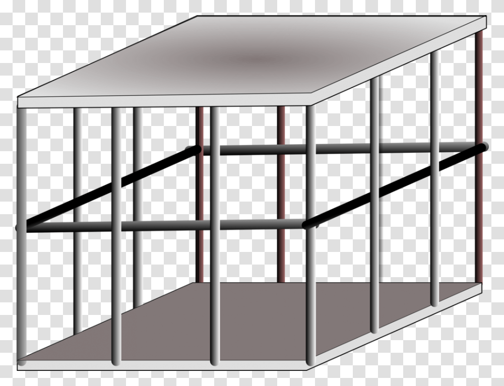 Hamster Cage Drawing Download Birdcage, Prison, Door, People, Furniture Transparent Png