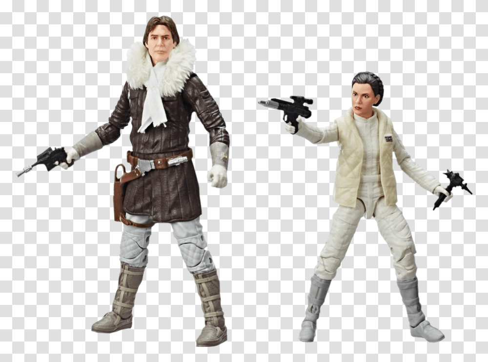 Han And Leia Hoth Black Series, Apparel, Person, Human Transparent Png