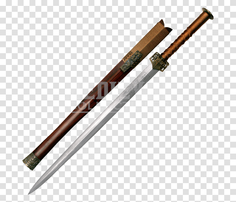 Han Battle Sword Han Dynasty Chinese Sword, Blade, Weapon, Weaponry, Wand Transparent Png