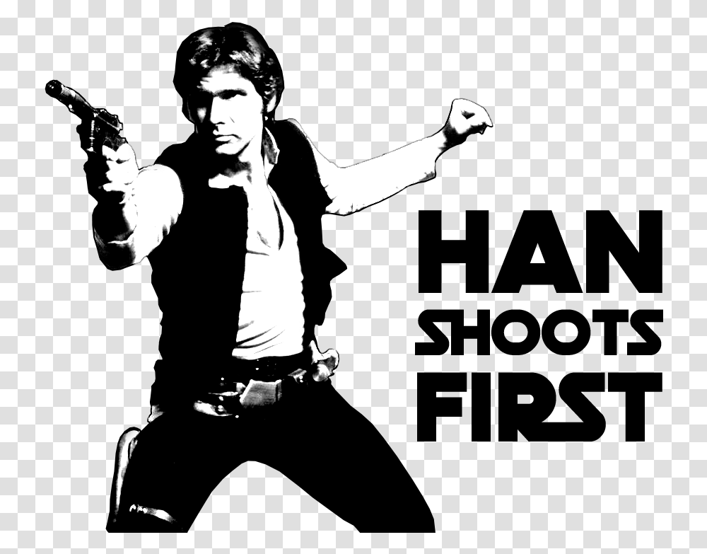 Han Shoots First Hans Solo, Person, Human, Performer, Stencil Transparent Png
