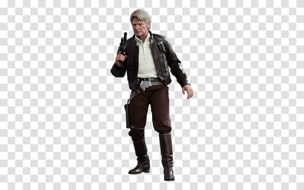 Han Solo The Force Awakens Hot Toys, Jacket, Coat, Person Transparent Png