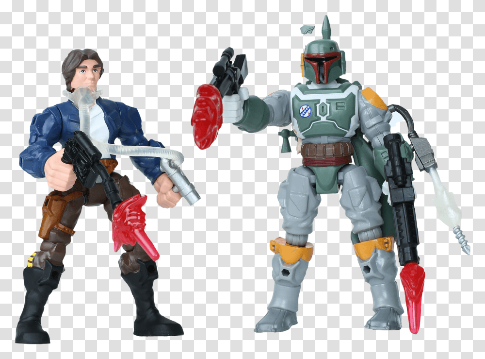 Han Solo Y Boba Fett Hero Mashers, Toy, Person, Human, Robot Transparent Png