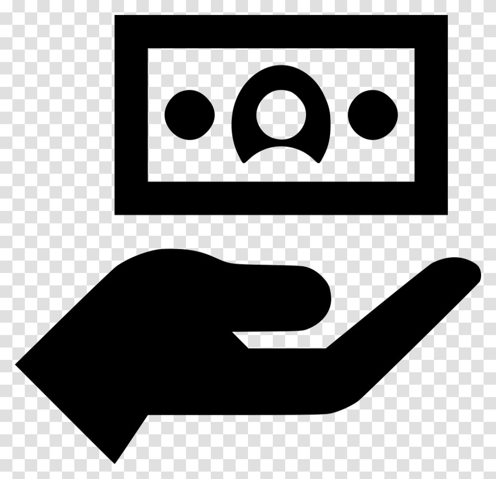 Hand And Cash Comments Value For Money Icon, Stencil, Label Transparent Png