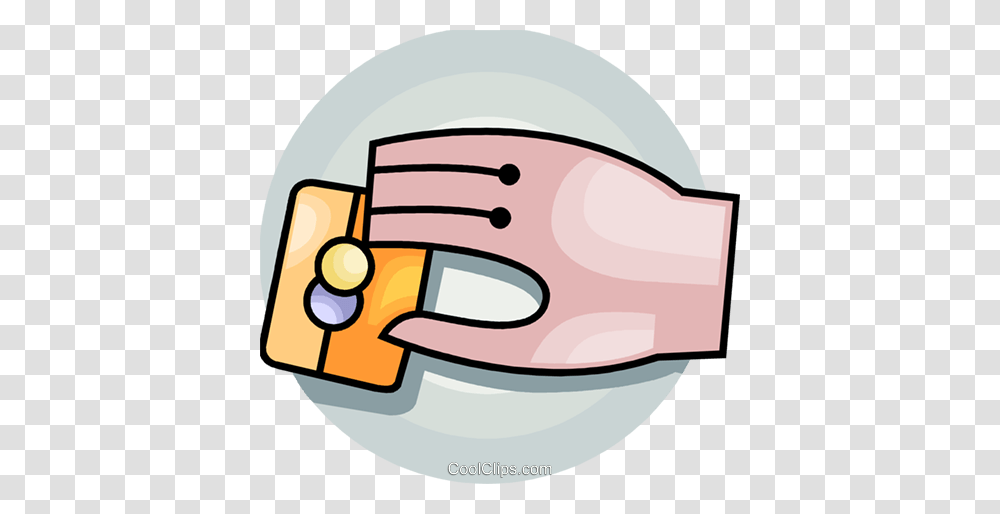 Hand And Credit Card Royalty Free Vector Clip Art Illustration, Helmet, Label Transparent Png