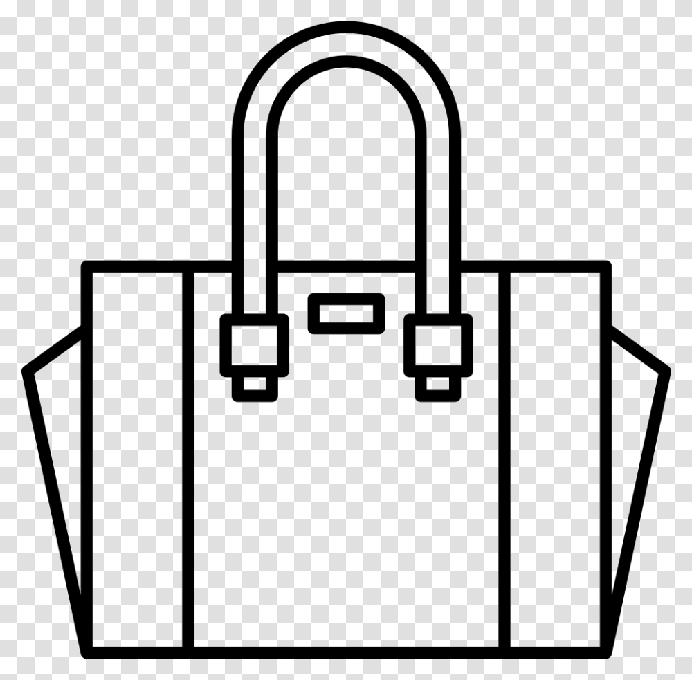 Hand Bag Svg Outline Handbag Clipart, Security, Briefcase, Lock, Stencil Transparent Png
