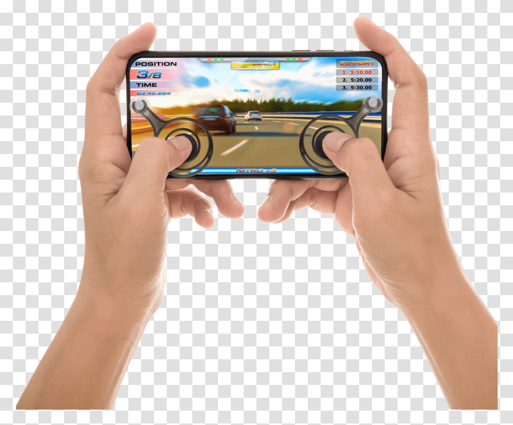 Hand Cell Phone Gaming Hand Phone, Person, Human, Video Gaming, Car Transparent Png