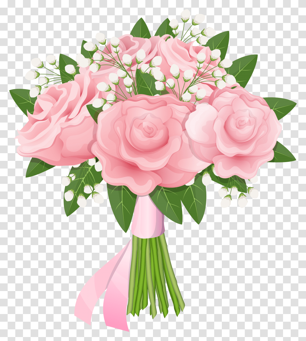 Hand Clipart Bouquet Pink Flower Bouquet Clipart Transparent Png