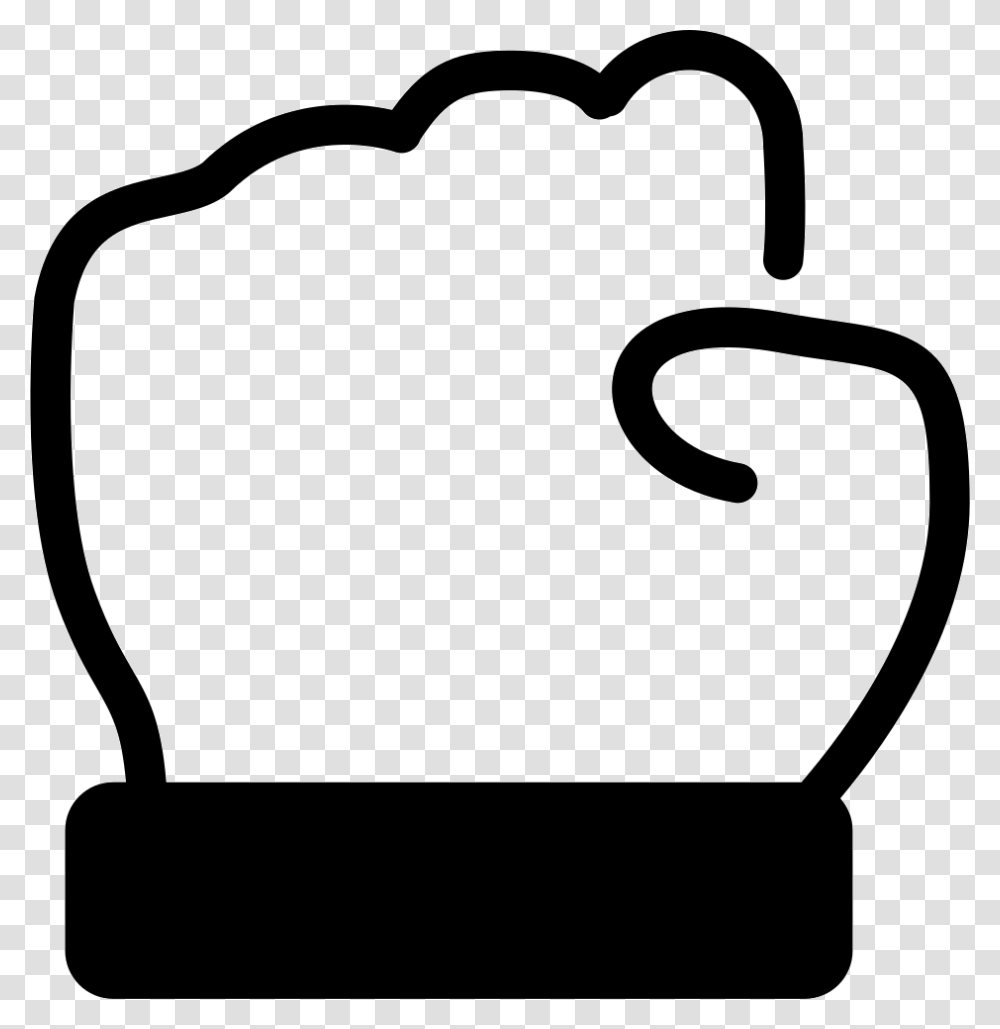 Hand Closed Fist Outline Fist, Stencil, Lawn Mower, Tool, Silhouette Transparent Png