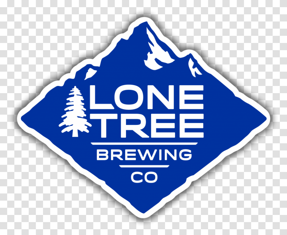 Hand Crafted Beer Rooted In Colorado Lone Tree Brewing Lone Tree Brewing Logo, Triangle, Symbol, Label, Text Transparent Png