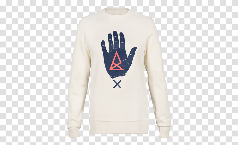 Hand Crew Sweater Girls Sign, Long Sleeve, Apparel, Hoodie Transparent Png