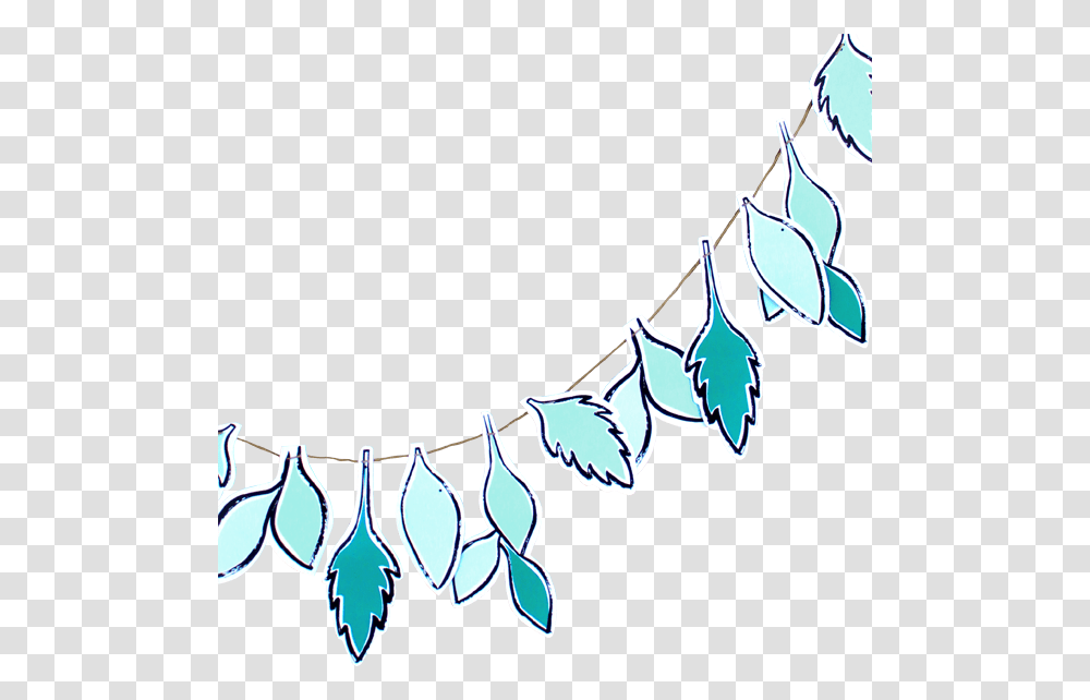 Hand Doodled Leaves Garland Palm Amp Pine Party Co Garland, Plant, Sea Life, Animal, Flower Transparent Png