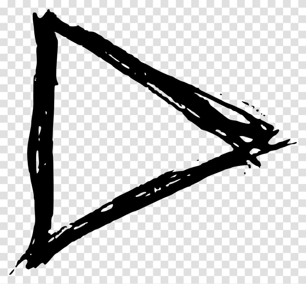 Hand Drawn Arrow, Bow, Silhouette, Triangle, Stencil Transparent Png
