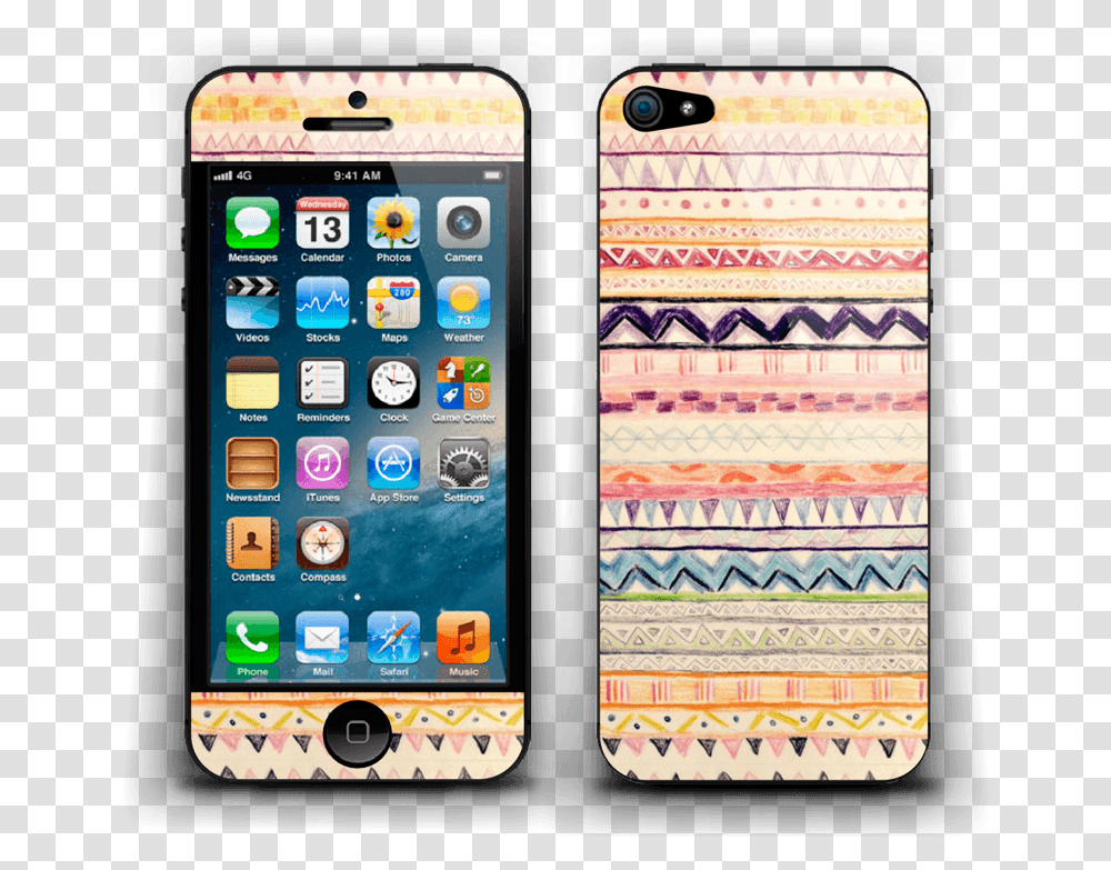 Hand Drawn Aztec Skin Iphone 5s Iphone, Mobile Phone, Electronics, Cell Phone Transparent Png