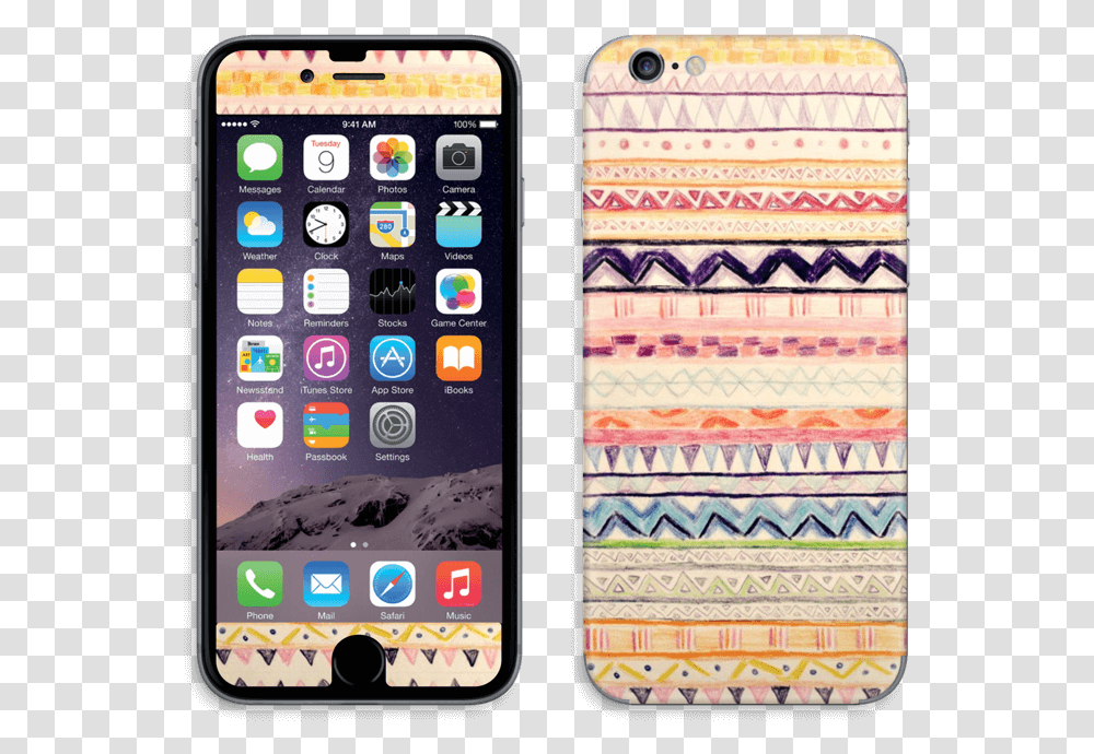 Hand Drawn Aztec Skin Iphone 66s Iphone, Mobile Phone, Electronics Transparent Png
