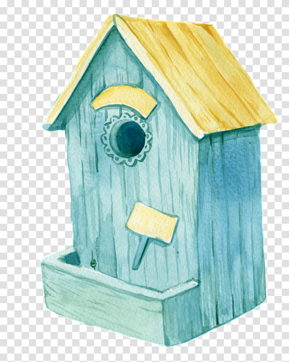 Hand Drawn Bird S Wooden House Portable Network Graphics, Mailbox, Nature, Outdoors, Building Transparent Png