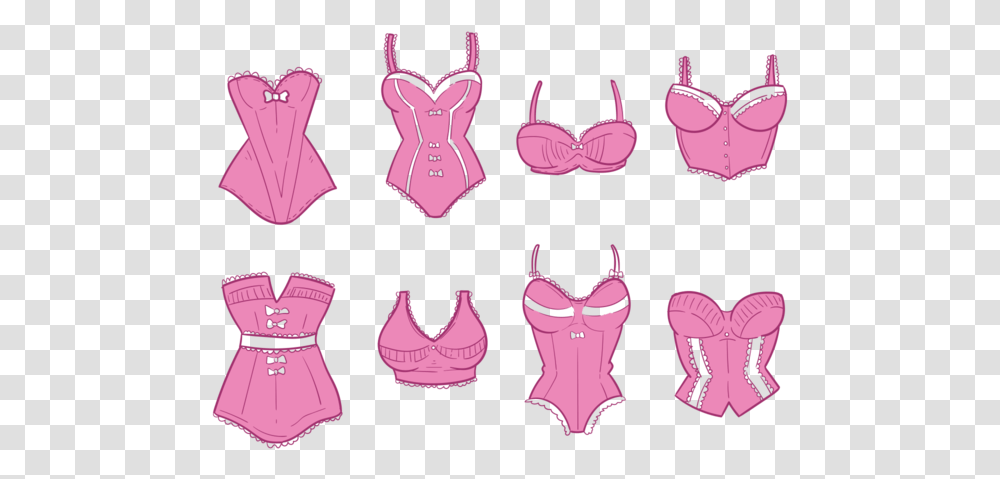 Hand Drawn Bustier Vectors Drawing Of Panites For Cartoons, Apparel, Lingerie, Underwear Transparent Png