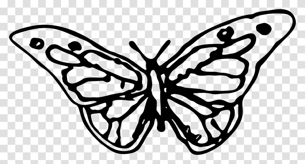 Hand Drawn Butterfly Silhouette, Gray, World Of Warcraft Transparent Png