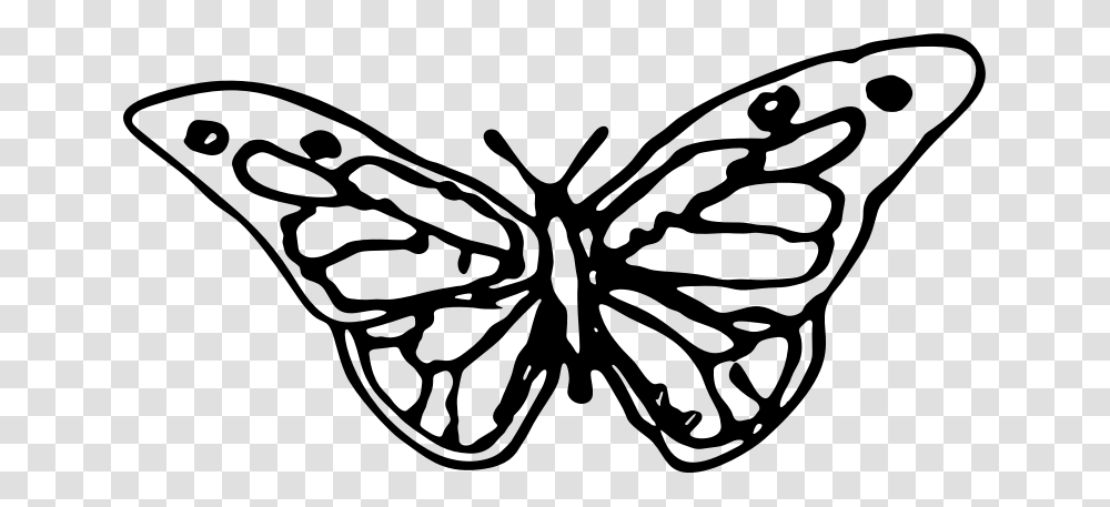 Hand Drawn Butterfly Silhouette Hand Drawn Butterfly, Gray, World Of Warcraft Transparent Png