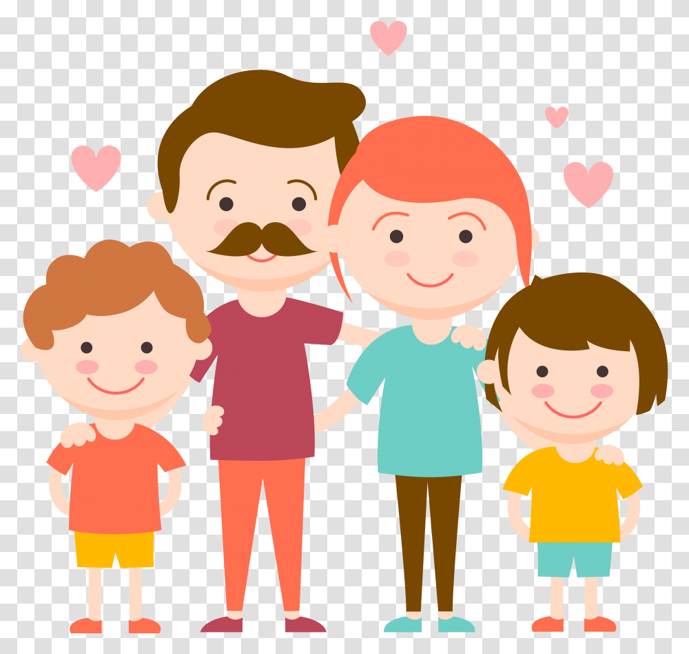 Hand Drawn Cartoon Family Decoration Vector Download Love My Family Cartoon, People, Person Transparent Png