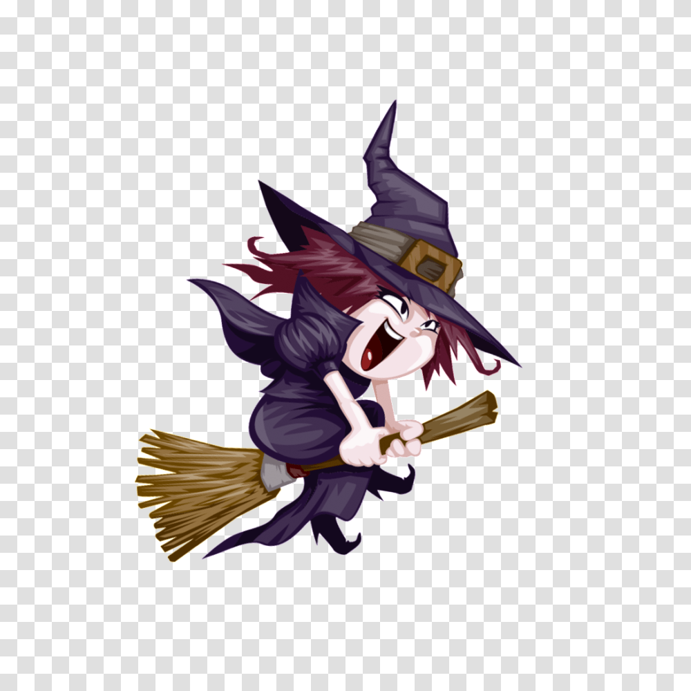 Hand Drawn Cartoon Halloween Witch Free Download, Person, Human, Broom, Leisure Activities Transparent Png