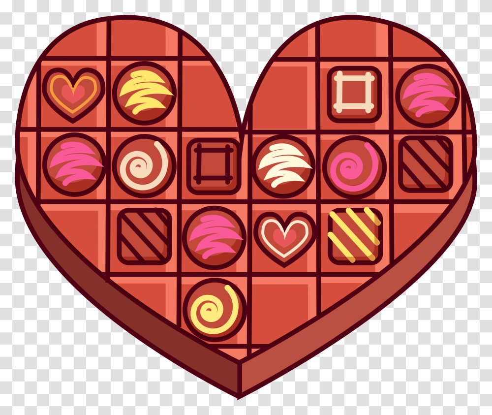 Hand Drawn Cartoon Heart Shaped Chocolate Decoration Puzzling World, Armor, Sweets, Food, Plant Transparent Png
