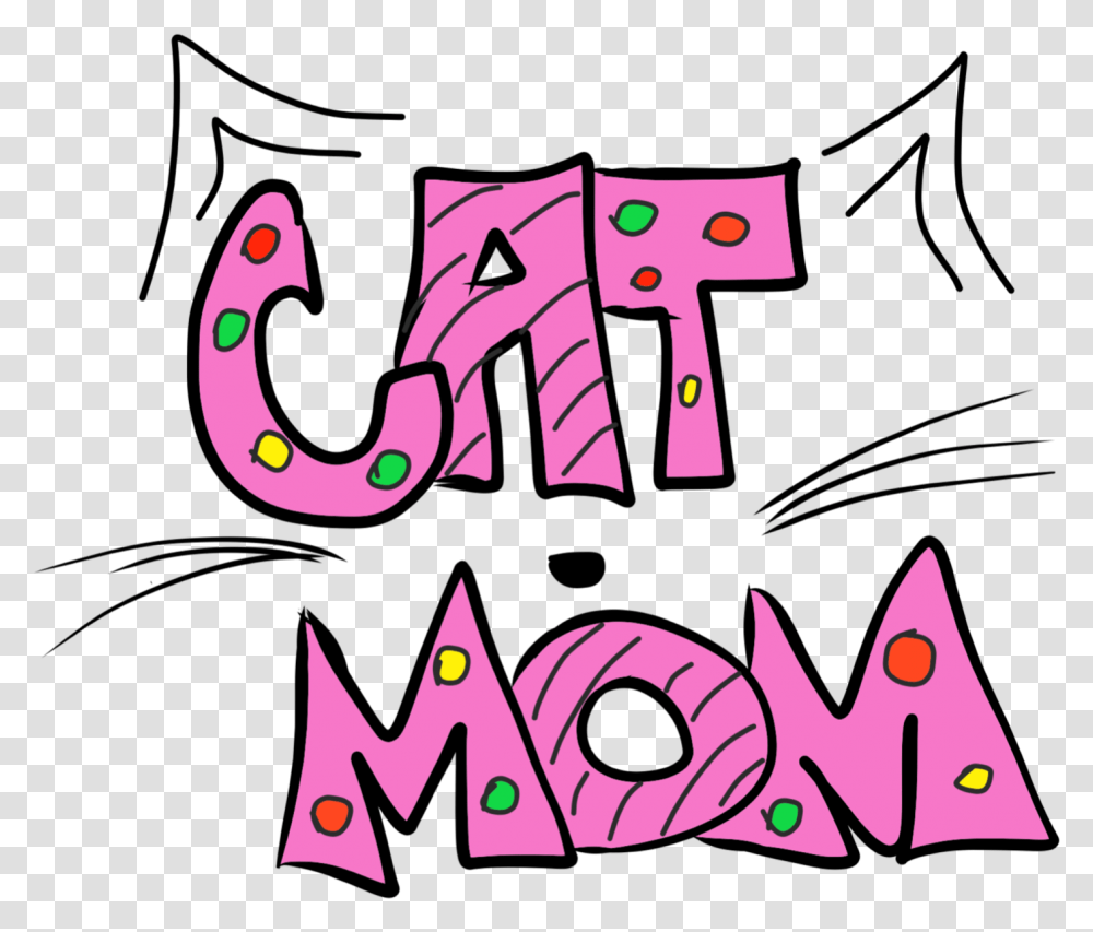 Hand Drawn Cat Mom Clip Art, Text, Bird, Animal, Alphabet Transparent Png