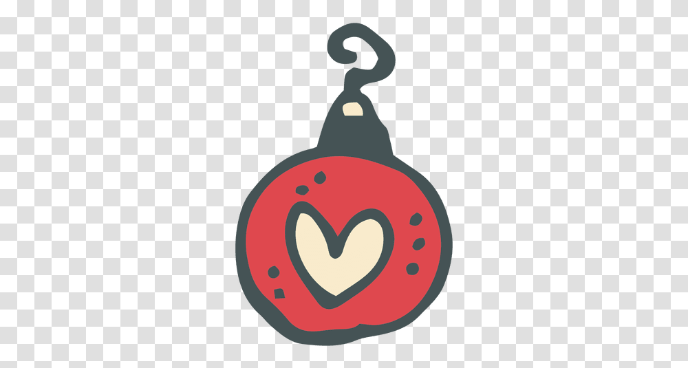 Hand Drawn Christmas Ball Cartoon Icon 34 Big, Text, Heart, Food, Label Transparent Png