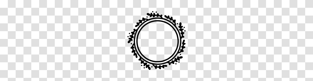 Hand Drawn Circle Wreath Icons Noun Project, Gray, World Of Warcraft Transparent Png