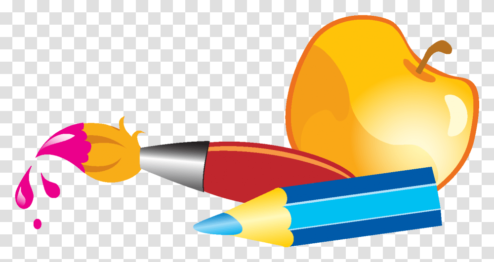 Hand Drawn Colorful Pencils Apple Elements Clip Art Pencil Clip Art Design, Hammer, Tool, Rubber Eraser Transparent Png