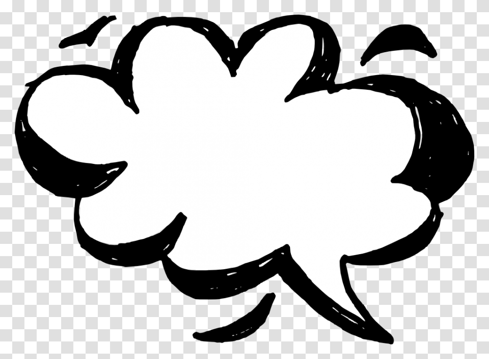 Hand Drawn Comic Speech Bubbles Vector Speech Balloon, Leaf, Plant, Stencil, Silhouette Transparent Png