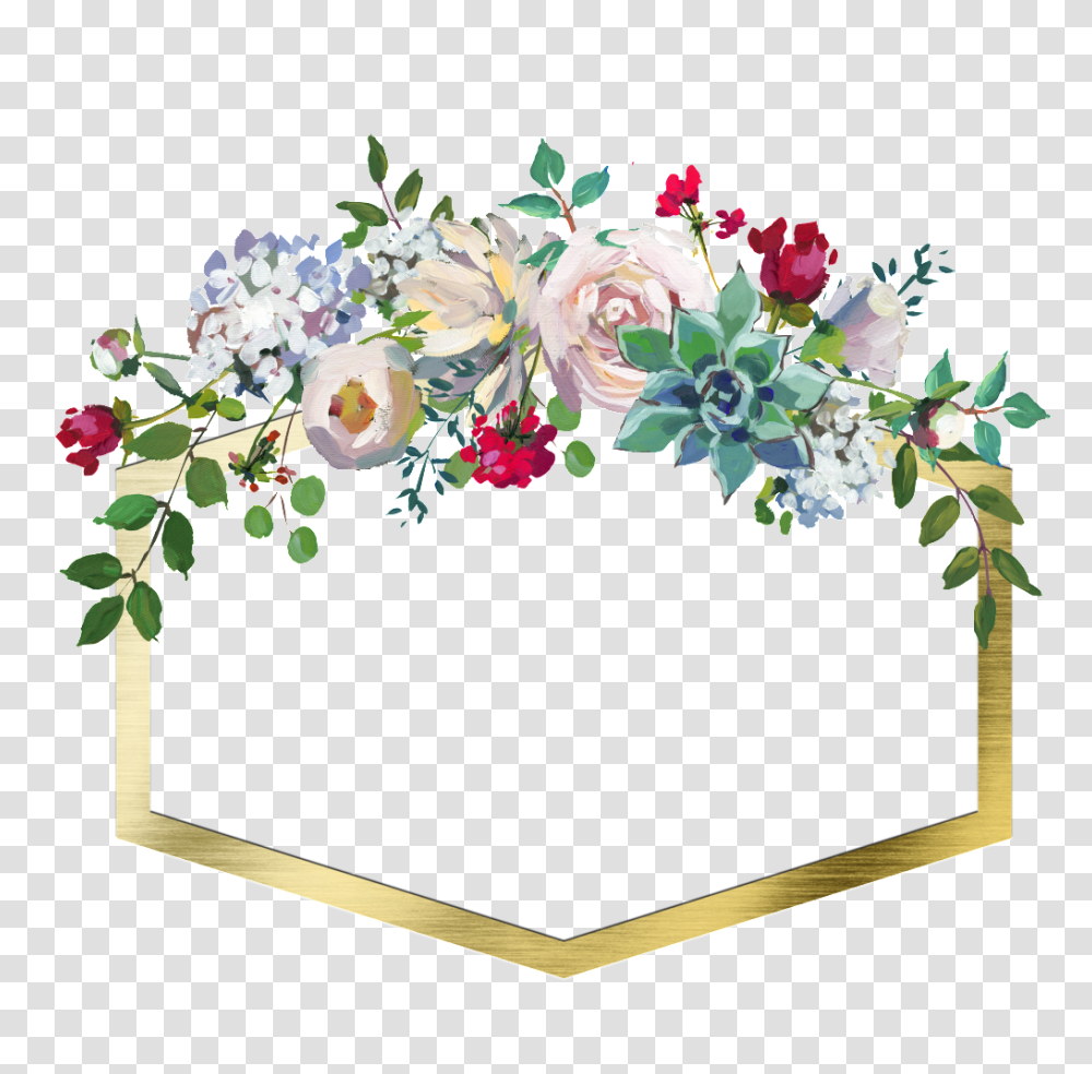 Hand Drawn Geometric Frame Flower Free, Floral Design, Pattern Transparent Png