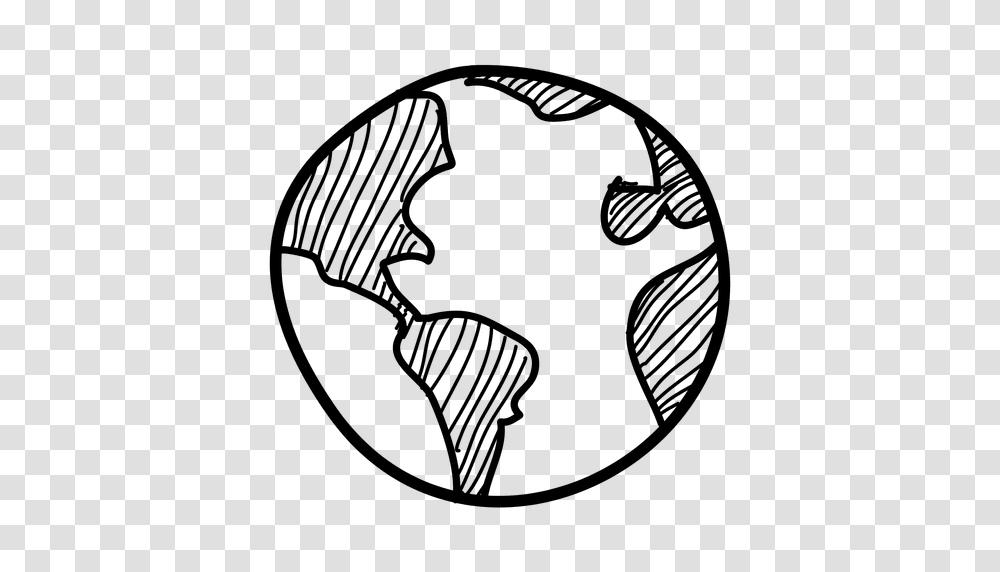 Hand Drawn Globe Icon, Logo, Trademark, Badge Transparent Png