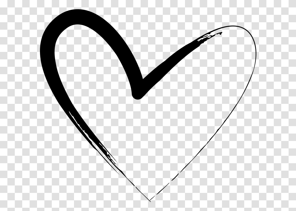 Hand Drawn Heart Clipart Free Drawn Hand Heart, Gray Transparent Png