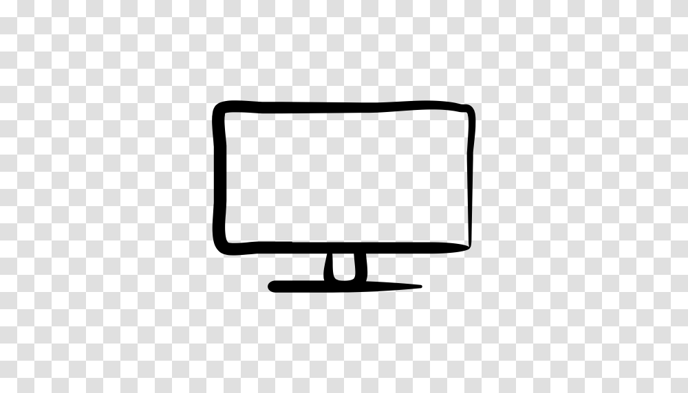 Hand Drawn Lcd Media Screen Televisision Tv Icon, Gray, World Of Warcraft Transparent Png