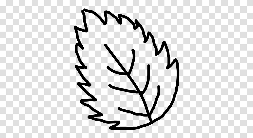 Hand Drawn Leaf Outline Clip Art, Gray, World Of Warcraft Transparent Png