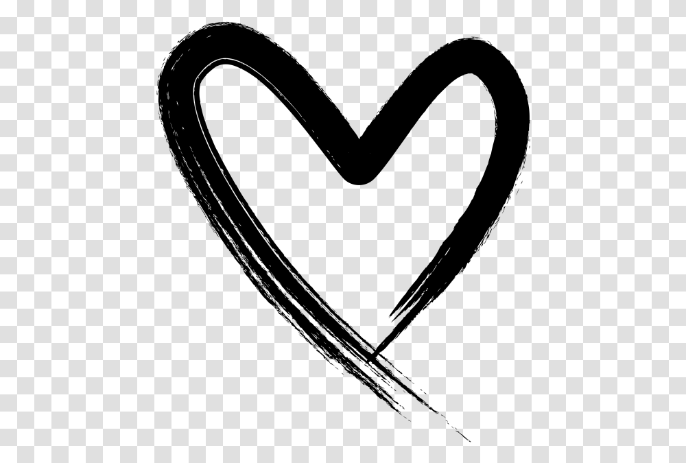 Hand Drawn Line Heart, Gray, World Of Warcraft Transparent Png