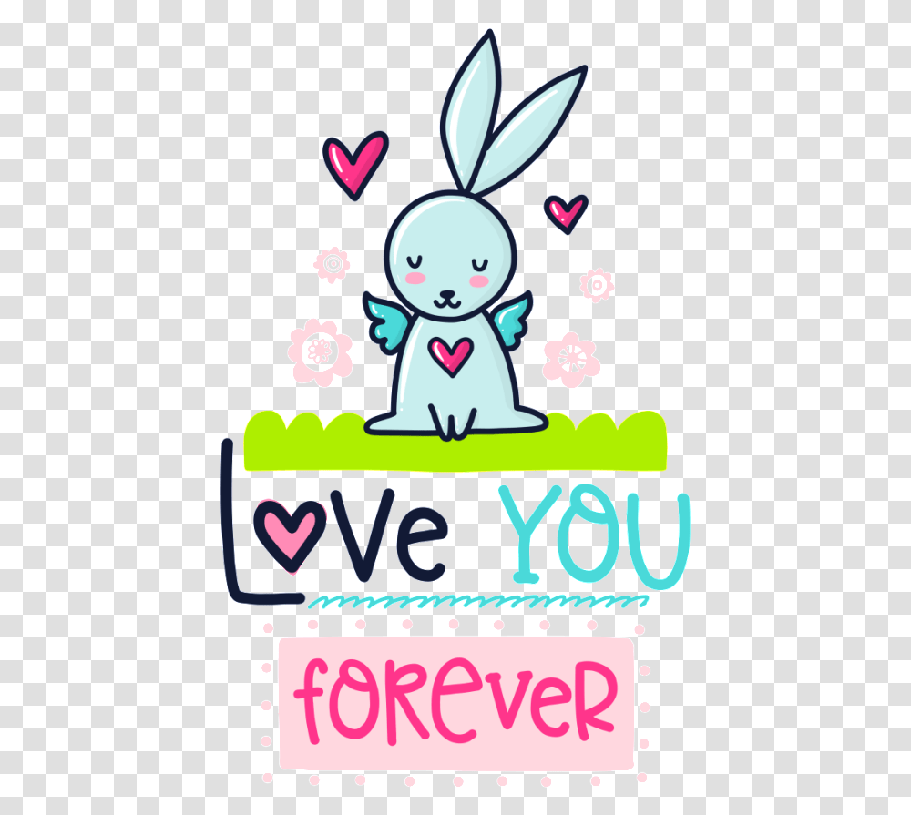 Hand Drawn Love You To Forever Cartoon Card Vector Cartoon, Crowd, Mammal, Animal Transparent Png