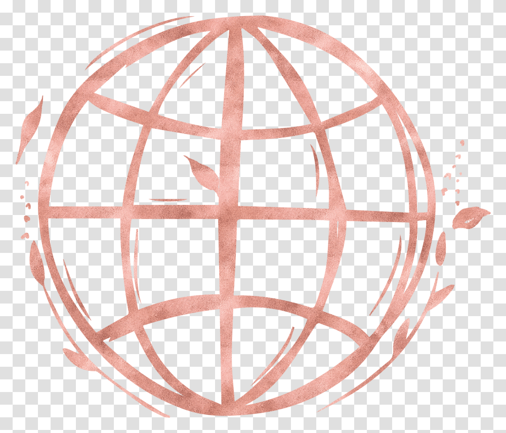 Hand Drawn Social Media Rose Gold Internet Icon, Sphere, Grenade, Bomb, Weapon Transparent Png
