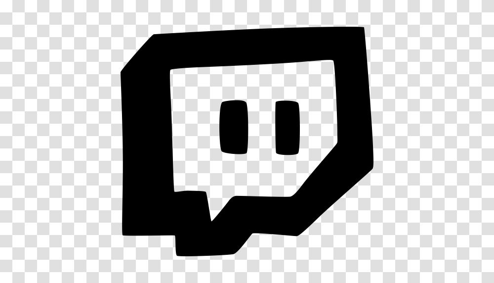 Hand Drawn Social Twitch Icon, Gray, World Of Warcraft Transparent Png