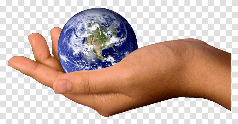 Hand Earth Earth In Hands, Person, Human, Outer Space, Astronomy Transparent Png