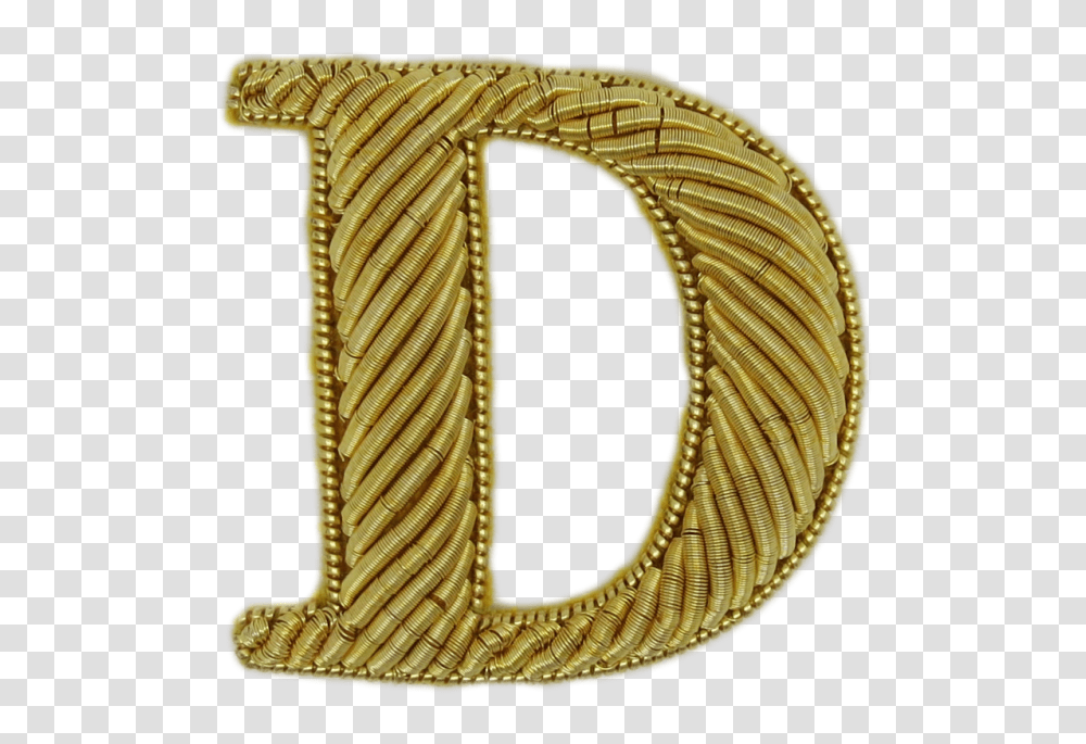 Hand Embroidered Serif Gold Letters, Buckle Transparent Png