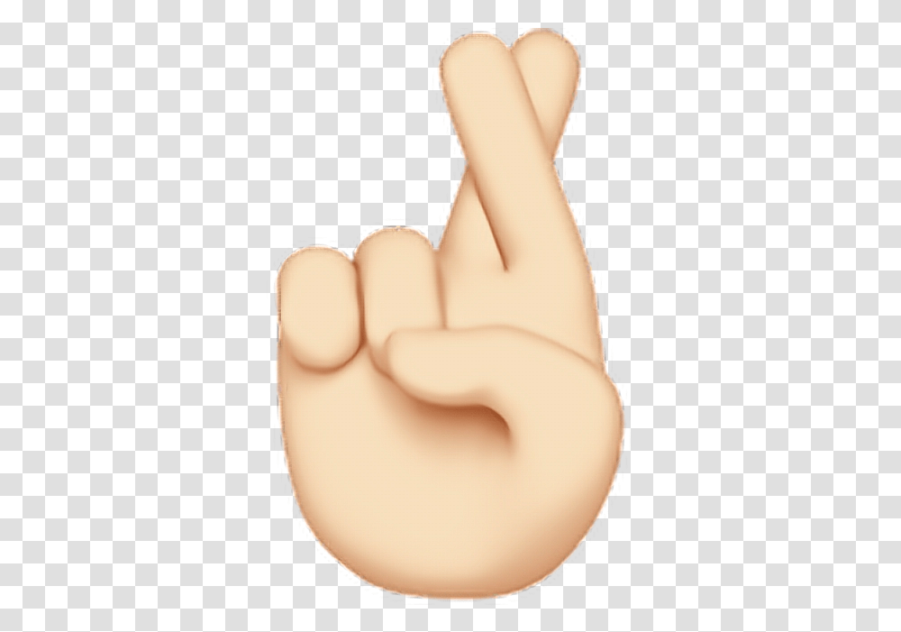 Hand Emoji Best Friends Crossed Fingers, Fist, Person, Human, Wrist Transparent Png