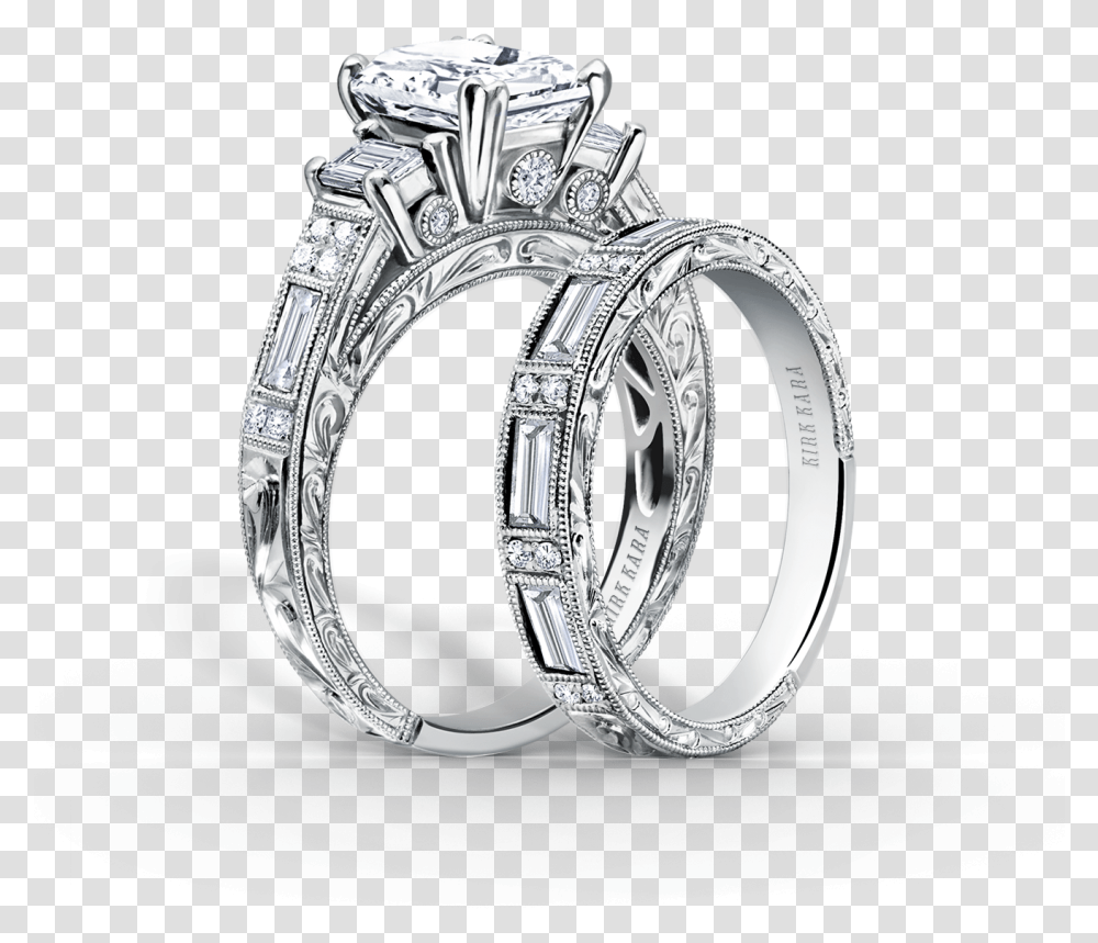 Hand Engraved Diamond Engagement Rings By Kirk Kara Best Designed Wedding Rings, Jewelry, Accessories, Accessory, Gemstone Transparent Png