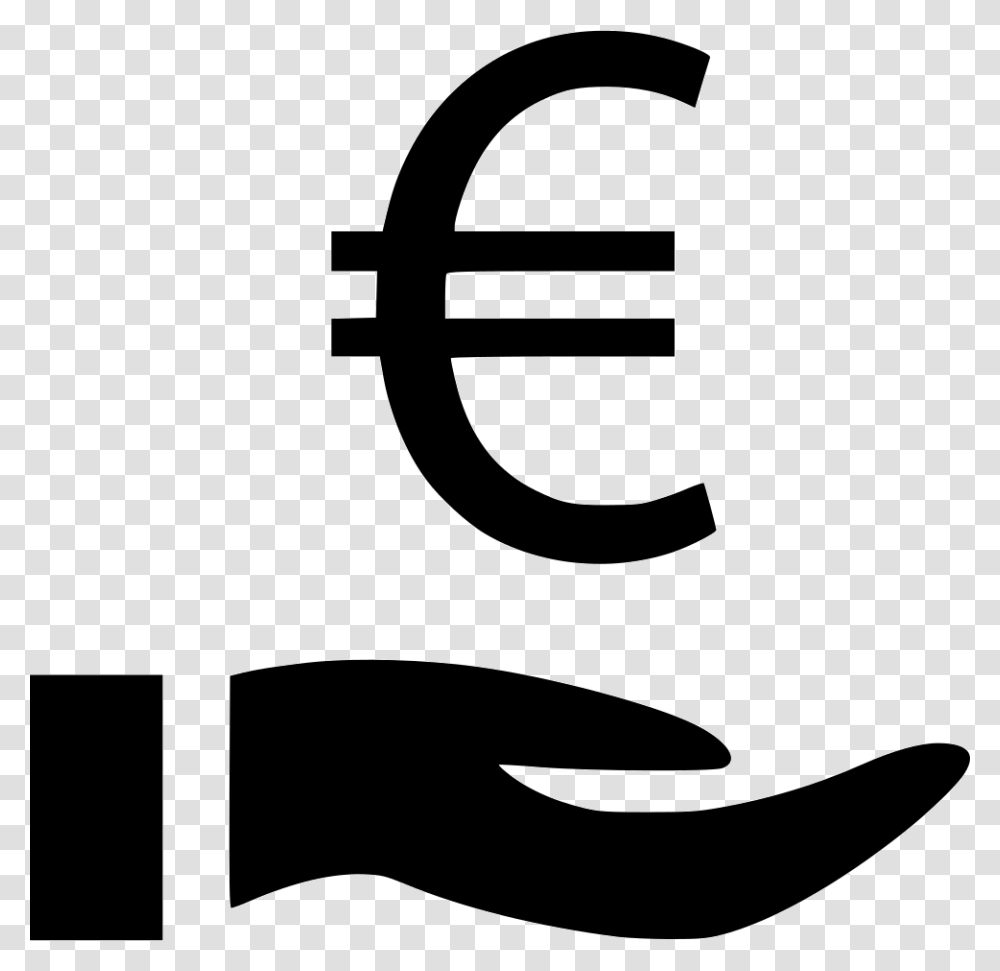 Hand Finance Money Hands Euro Free Icon Euro Money, Number, Stencil Transparent Png