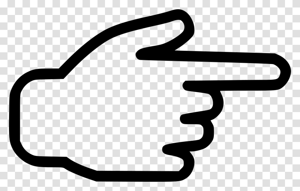 Hand Finger Pointing Right Icon Free Download, Label, Stencil, Gun Transparent Png