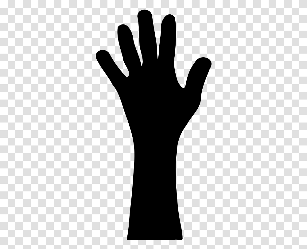 Hand Finger Silhouette Arm Clip Art Raised Hand, Gray, World Of Warcraft Transparent Png